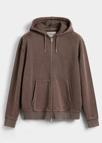 BT Zip Hoodie Washed Brown