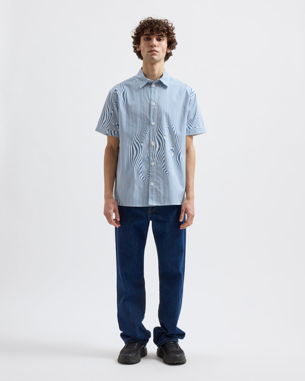 Callum – Blue Glitch Stripe