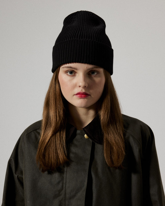 Cotton Beanie Black