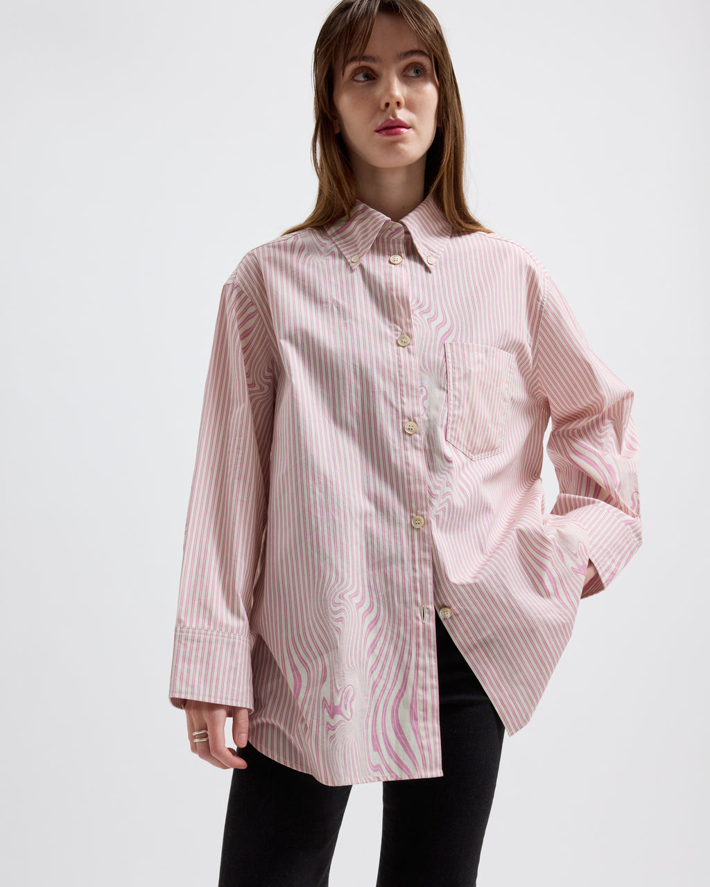 Rhona – Pink Glitch Stripe