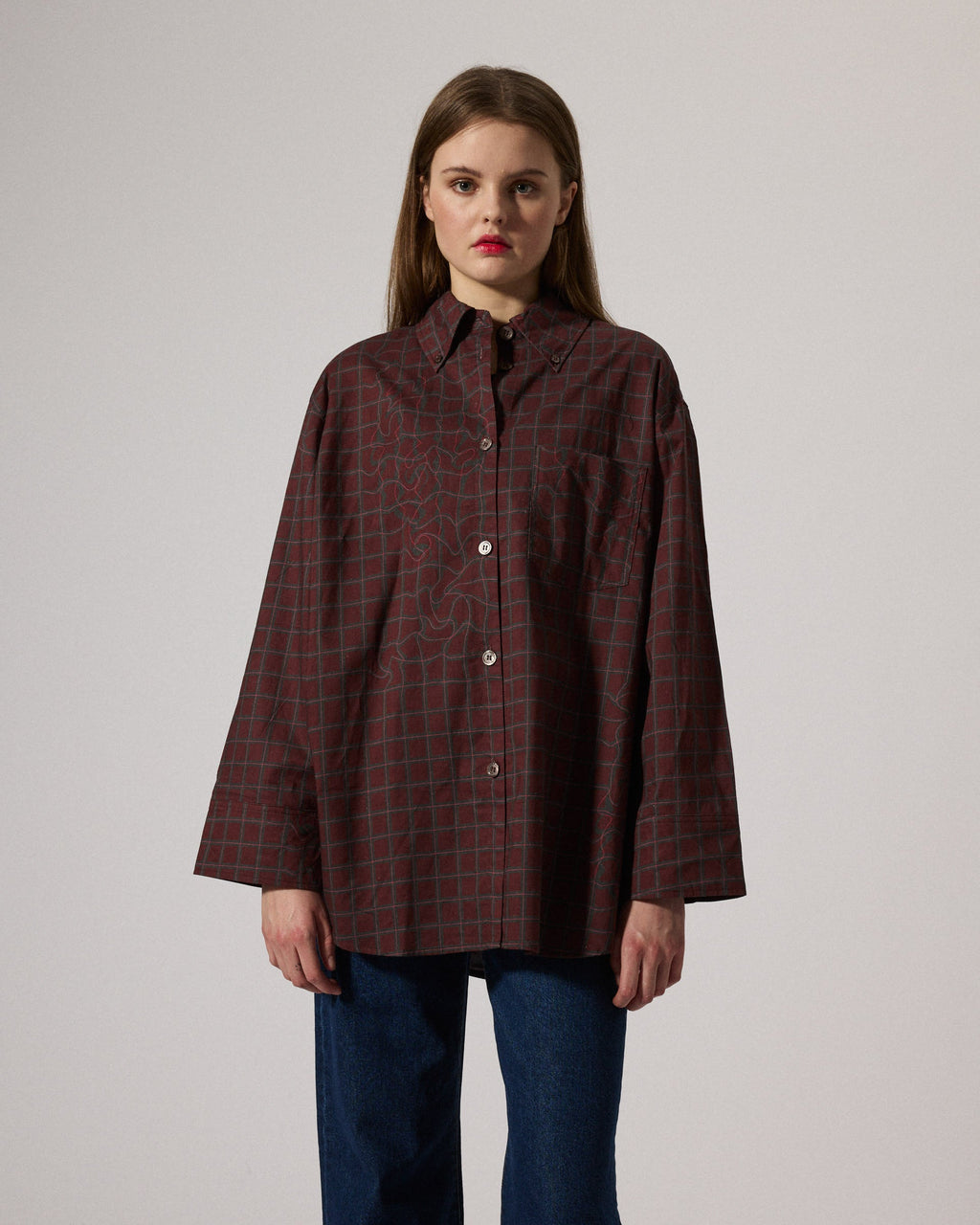 Rhona Burgundy Fluid Check