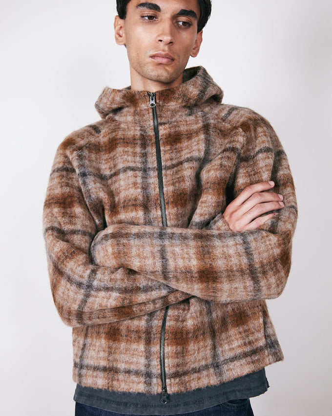 Seven Hoodie Beige Check