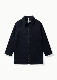 T-Coat Wool – Black/Navy Check